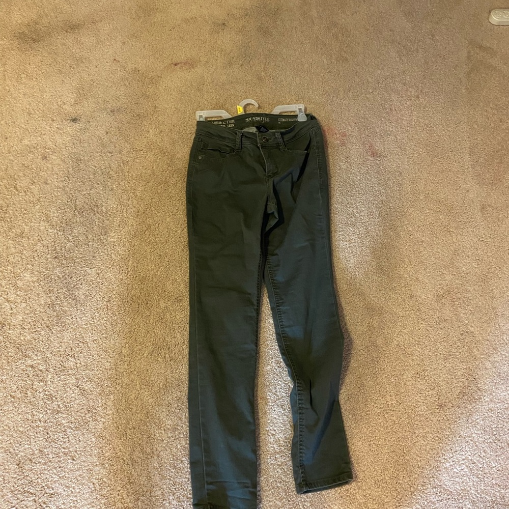 Dark green jeans